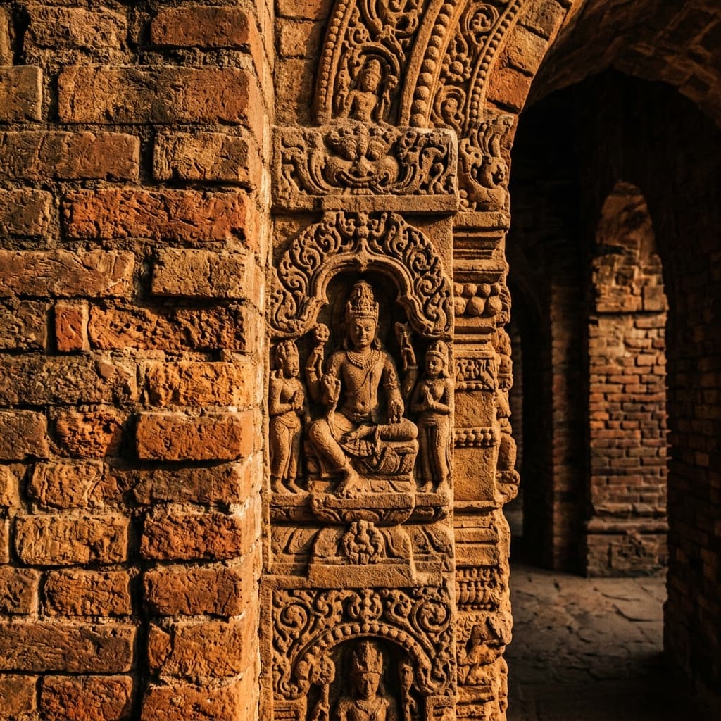 Ancient Nalanda brick carvings